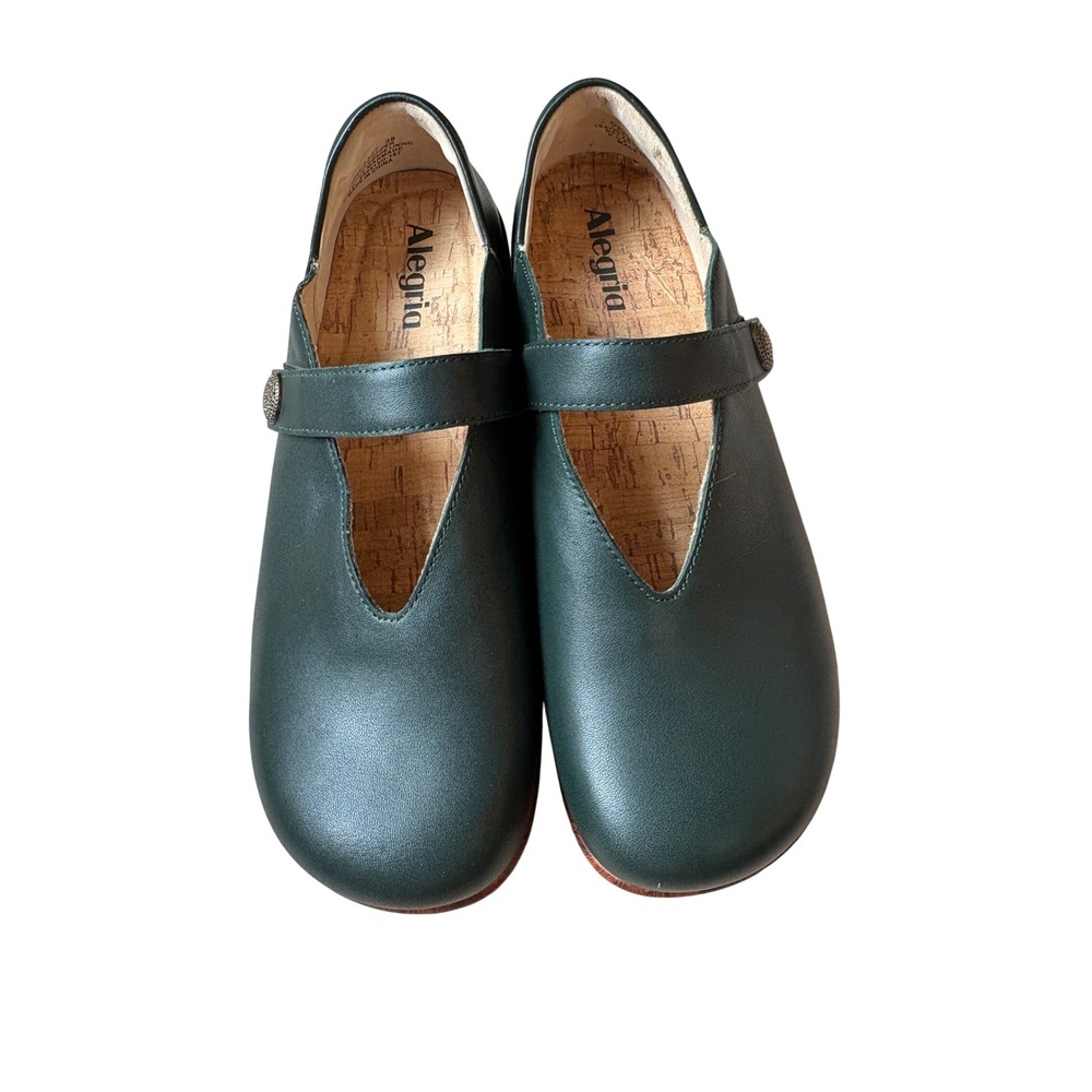 Alegria Opheliah Tree Hugs Green Leather Mary Jane Clogs OPH-6327 Womens 8-8.5 - Picture 2 of 11